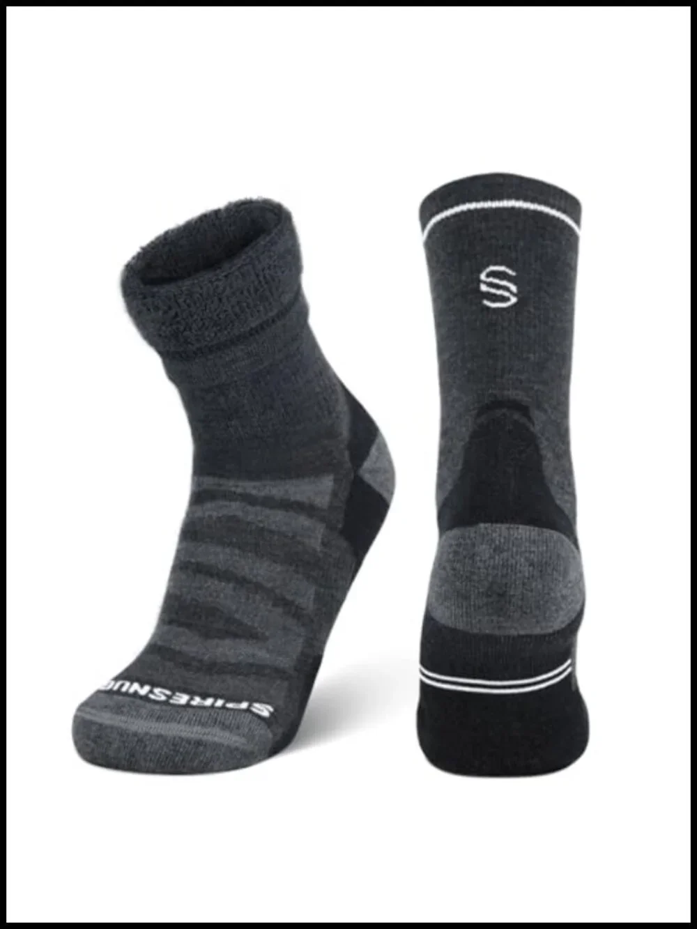 Merino Wool Full Cushion Hiking Socks Thermal Anti Blister Seamless Toe